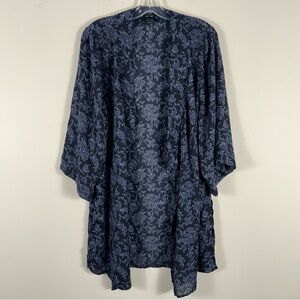 ❤️ Tahari Floral Navy Kimono Robe L-XL